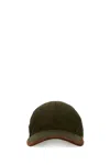 Prada Re-nylon Suede-trimmed Baseball Cap In Green