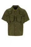 Prada Nylon Short Sleeves Shirt In Loden