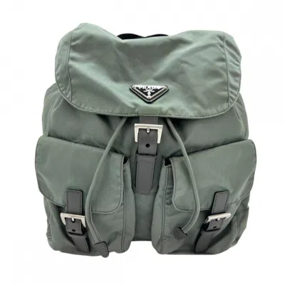 Pre-owned Prada Olive Nylon Backpack ()