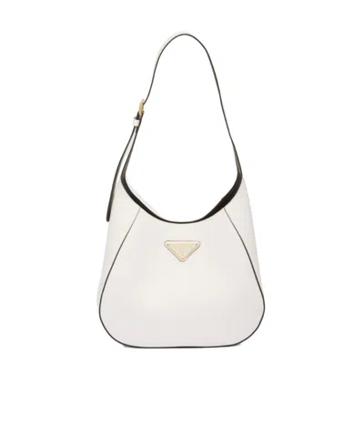 Prada One Handle And One Shoulder Bag In White