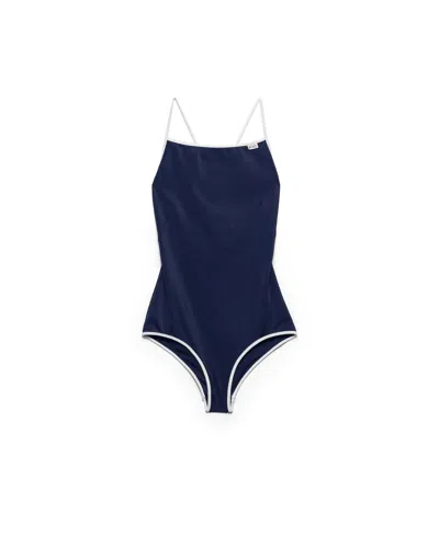 Prada Einteiliger Badeanzug Aus Jersey In Blue