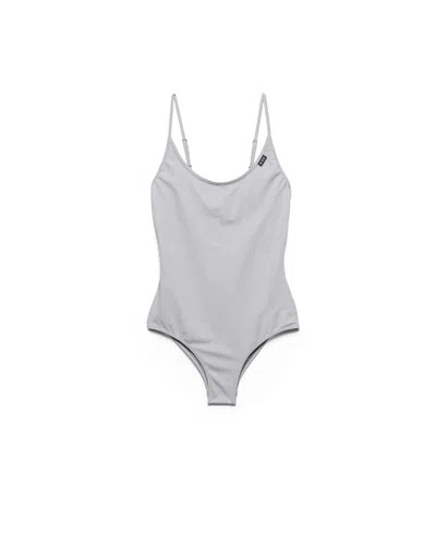 Prada Einteiliger Badeanzug Aus Jersey In Gray