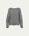 Prada Open Back Cashmere Blend Sweater In Ardesia