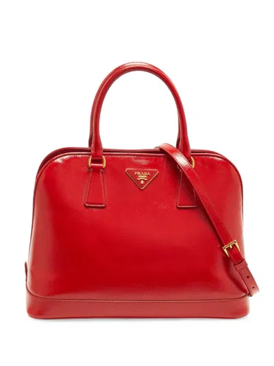 Pre-owned Prada Open Promenade Tote Bag In 红色
