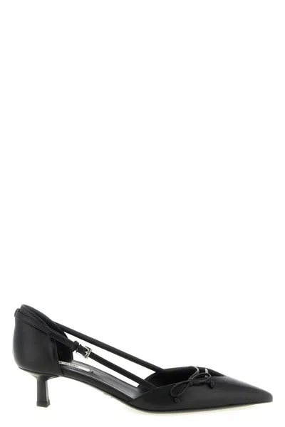 Prada Open Pumps In Black