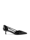 Prada Open-side Patent-leather Heeled Pumps In Black