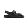 Prada Open-toe Black Lamb Leather Sandals With Adjustable Straps