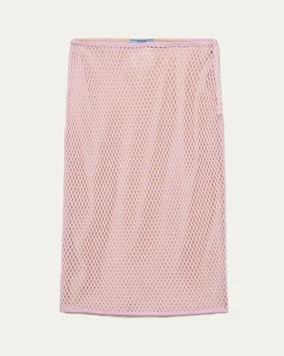 PRADA OPEN WEAVE MIDI SKIRT