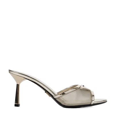 Prada Open-toe High-heeled Sandals In Neutral