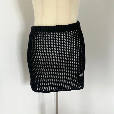 Pre-owned Prada Openwork Knit Mini Skirt