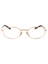 Prada Rose Gold Metal Optical In Gold
