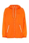 Prada Raincoat In Lightweight Re-nylon In Arancio