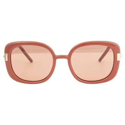 Pre-owned Prada Orange Spr04w Rectangular Sunglasses