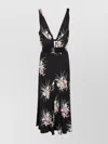 Prada Orchid Print Midi Dress