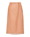 Prada Organza Midi-skirt In Pink