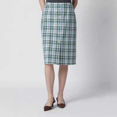 Prada Ottanio Pencil Skirt With Check Pattern In Multi