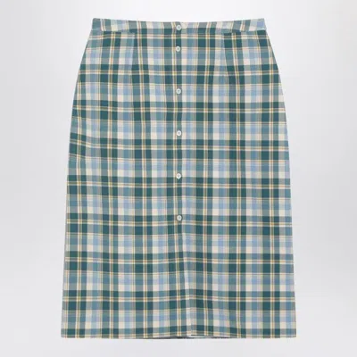 Prada Ottanio Pencil Skirt With Check Pattern In Multi