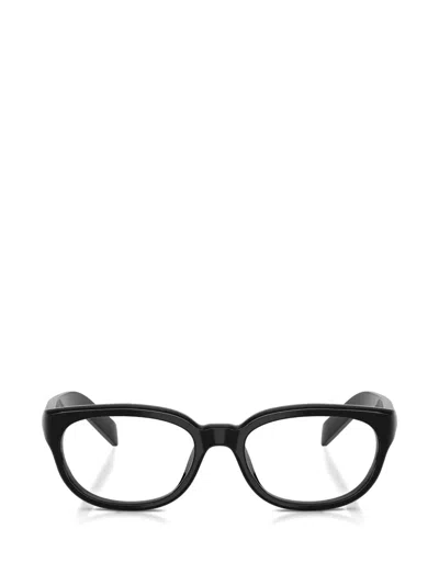 Prada Oval-frame Glasses In Pattern