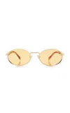 Prada Round-frame Tinted Sunglasses In Orange