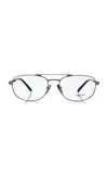 Prada Oval-frame Steel Glasses In Silver