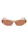 Prada Oval-frame Sunglasses In Brown