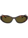 Prada Oval-frame Sunglasses In Brown