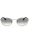 Prada Oval-frame Sunglasses In Gold