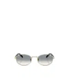 Prada Oval-frame Sunglasses In Gray