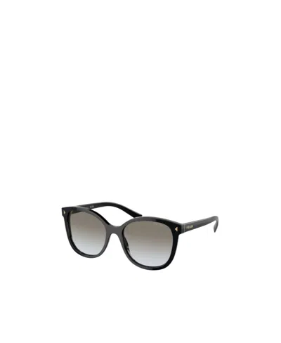 Prada Oval-frame Sunglasses In Gray
