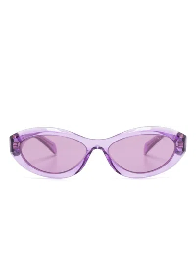 PRADA OVAL-FRAME SUNGLASSES