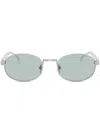 Prada Oval-frame Sunglasses In Silver