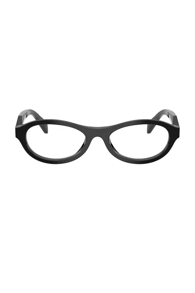 Prada Oval Optical Glasses In Black
