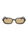 Prada 0pr D06s Rectangular Tortoiseshell Sunglasses In Purple