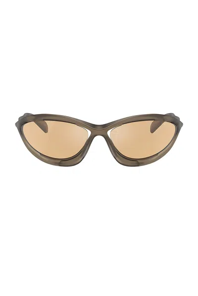 Prada Oval Sunglasses In Brown