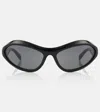 Prada Round Acetate Sunglasses In Schwarz