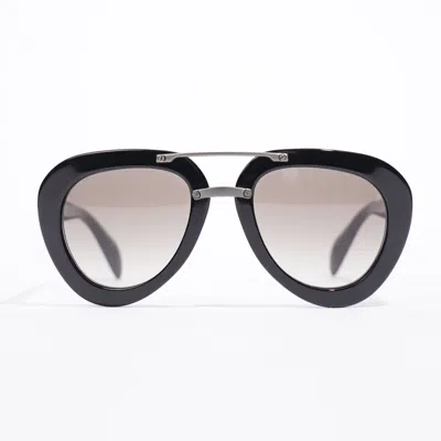 Prada Oval Sunglasses / Silver Acetate 52mm 22mm In White