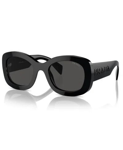 Prada Womens Black Pr A13s Butterfly-frame Acetate Sunglasses