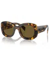 Prada Womens Pr A13s Butterfly-frame Acetate Sunglasses Yellow In Honey Tortoise