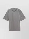 Prada Oversize Crew Neck T-shirt With Squared Silhouette In Gray