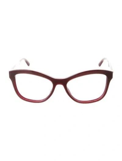 Pre-owned Prada Oversize Eyeglasses In Burgundy