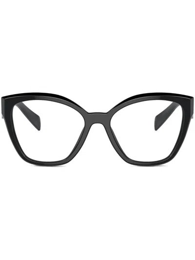 Prada Brille Mit Oversized-gestell In Black