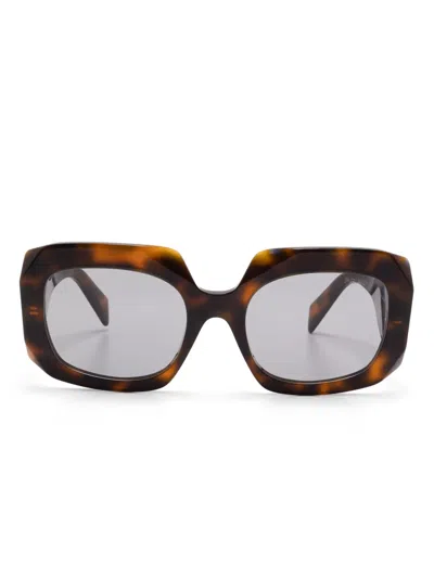 Prada Oversize-frame Sunglasses In Brown