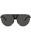 Prada Sonnenbrille Mit Oversized-gestell In Black