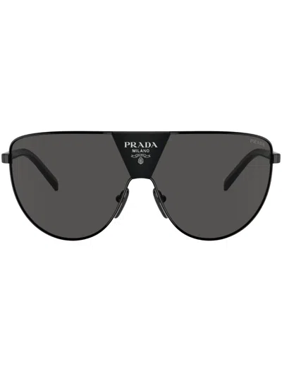 Prada Sonnenbrille Mit Oversized-gestell In Black