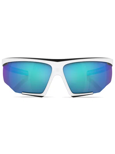 Prada Sonnenbrille Mit Oversized-gestell In White