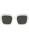 Prada Oversize-frame Sunglasses In White