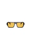 Prada 53mm Rectangular Sunglasses In Yellow