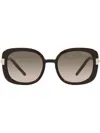 Prada Oversize-frame Tinted Sunglasses In Brown