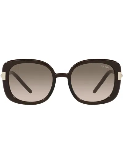 Prada Oversize-frame Tinted Sunglasses In Brown