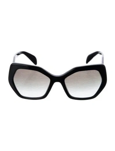Pre-owned Prada Oversize Gradient Sunglasses In Black